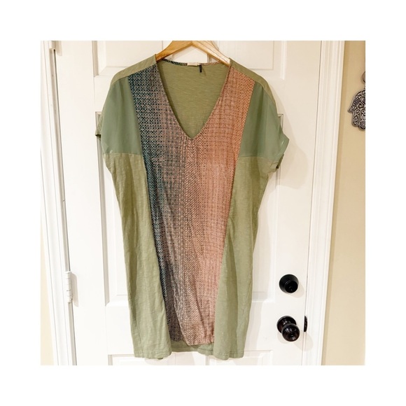 - Anthropologie Green Akemi & Kin Hanselle Cocoon Dress Muted Olive S - Picture 3 of 9